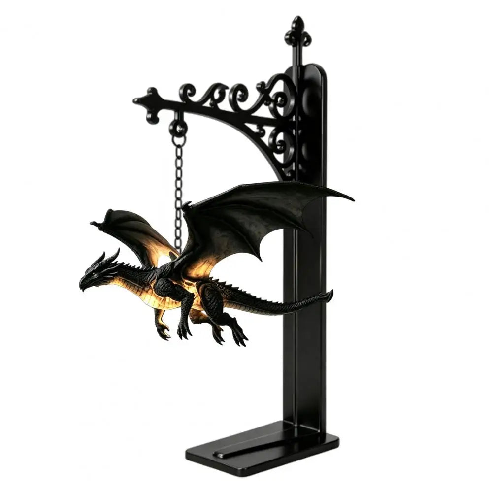 Flying Dragon Bookshelf Lamp – Magical LED Reading Nook Night Light for Fantasy Bookshelf Decor