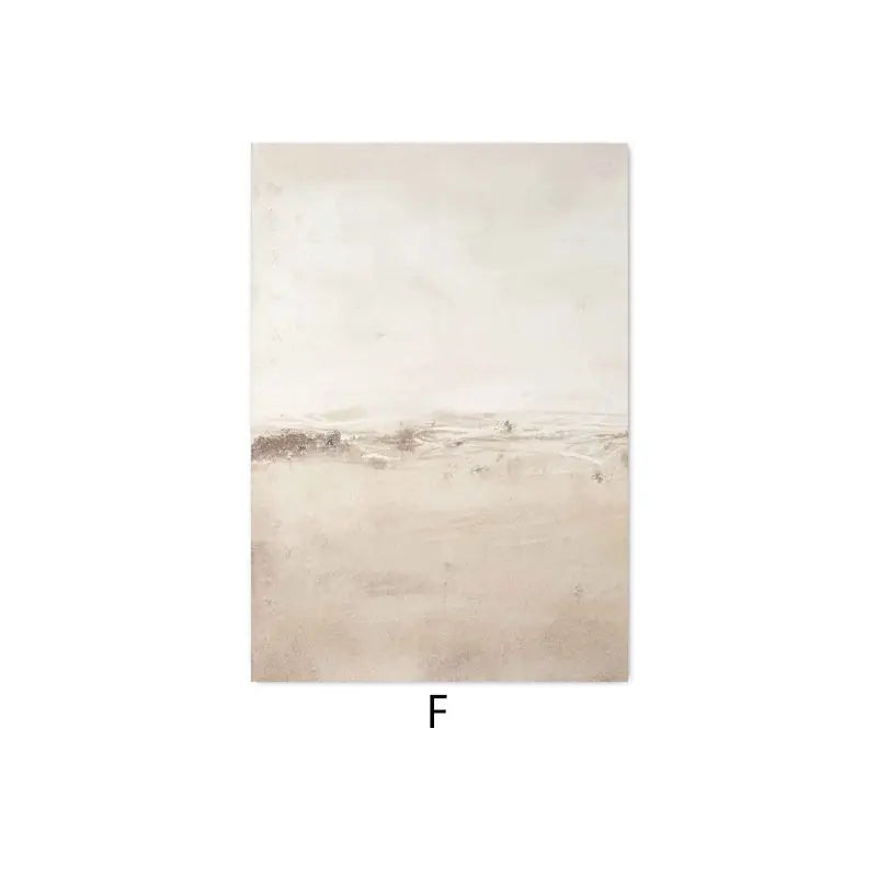 Abstract Minimalist Neutral Nordic Landscape Pastel Canvas Prints Wall Art For Scandinavian Living Room Modern Loft Wall Décor