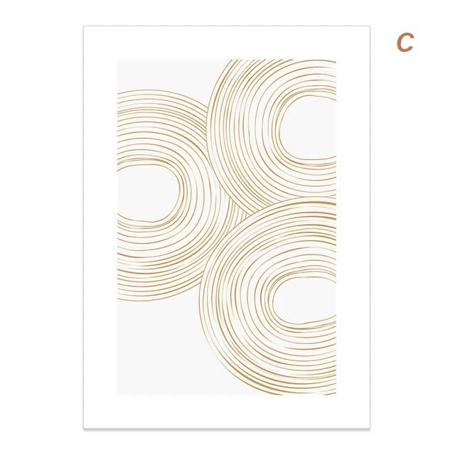 Abstract Beige White Geometric Line Art Canvas Prints Minimalist Nordic Poster Neutral Pictures For Scandinavian Living Room Home Décor