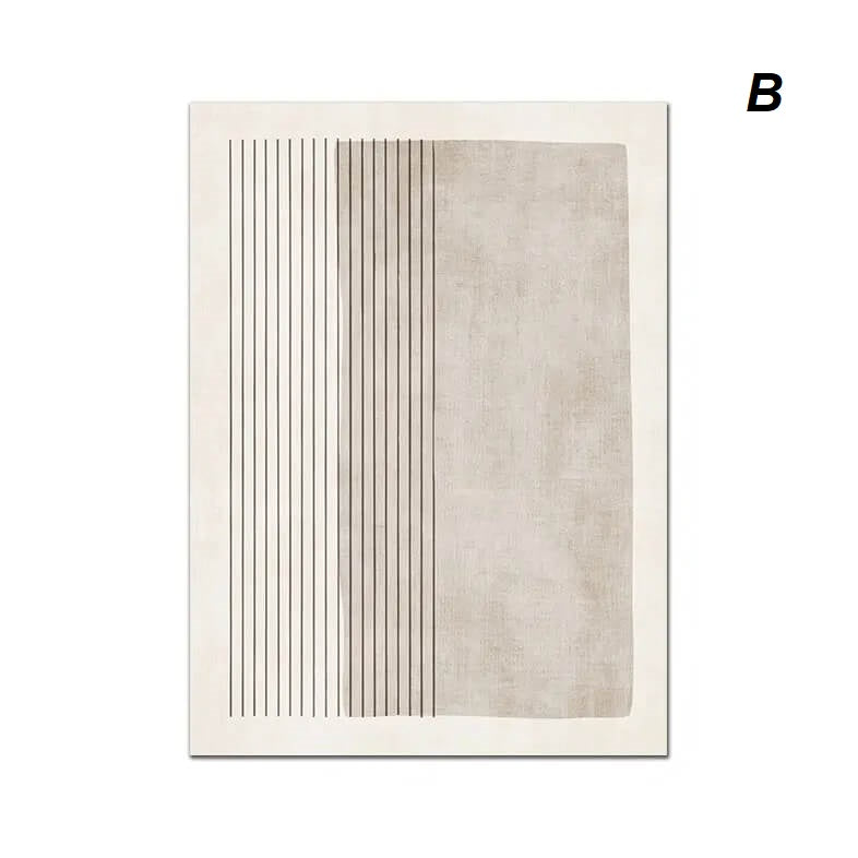 Abstract Nordic Beige Gray Minimalist Canvas Print Pastel Wall Art For Scandinavian Home Bedroom Living Room Refresh