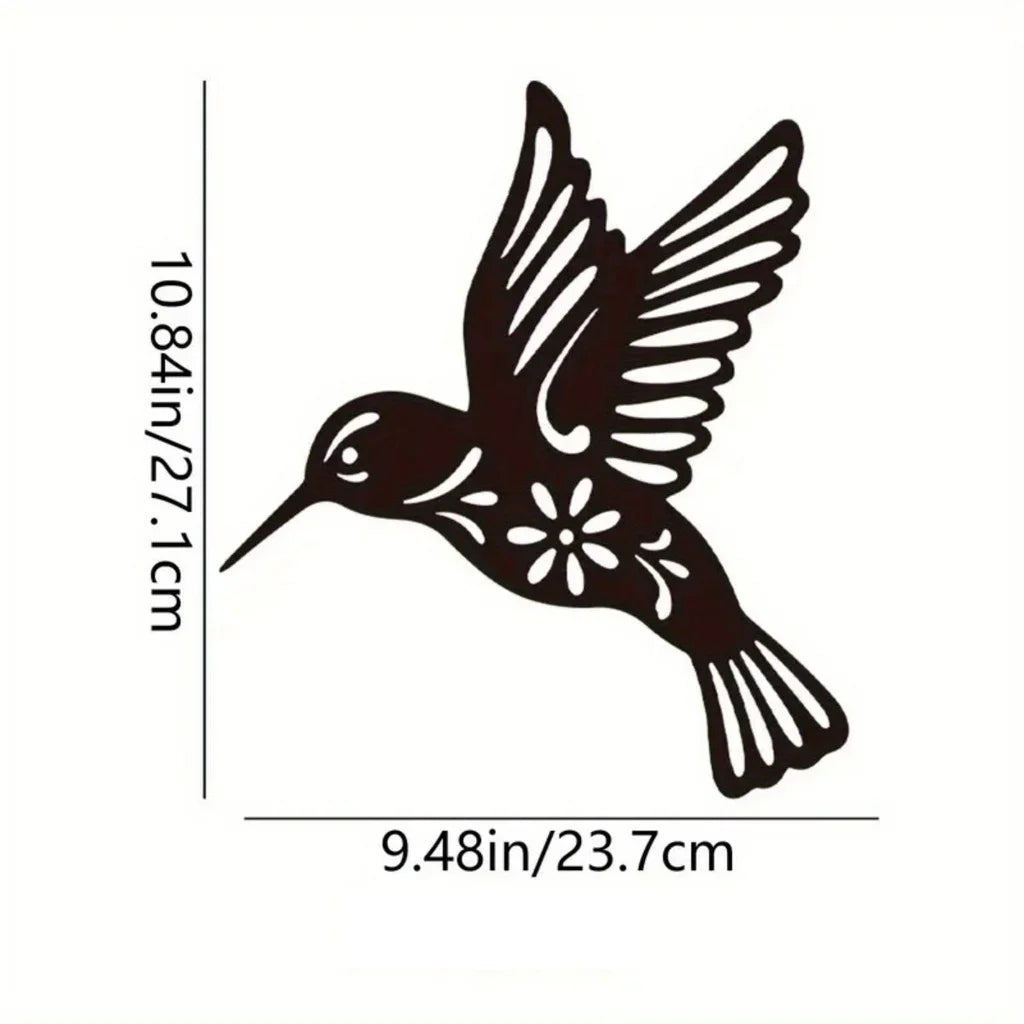 Hummingbird Metal Wall Art 3D Sculptured Iron Craft Wall Decoration For Living Room Dining Room Home Decor