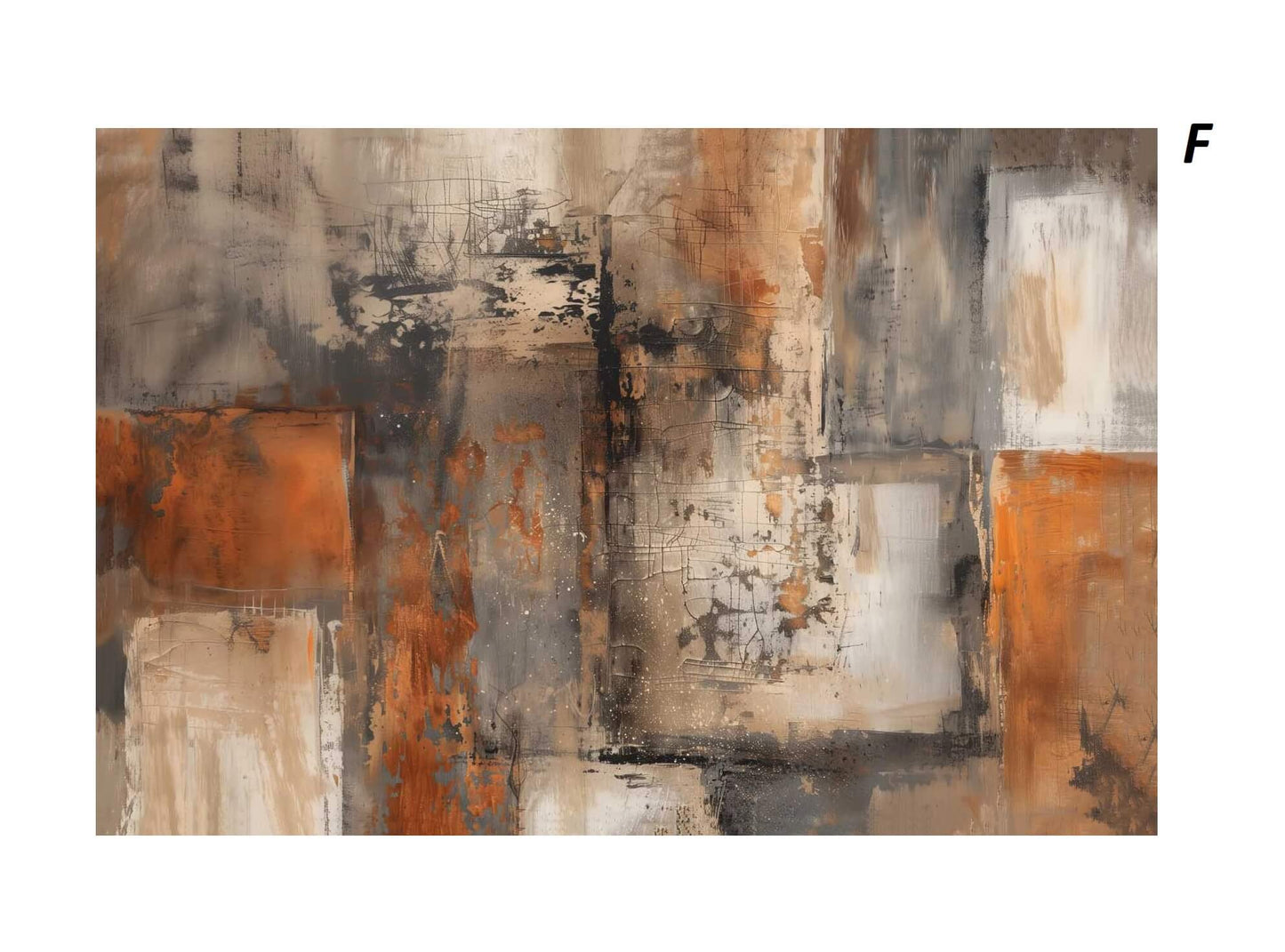 Neutral Abstract Boho Wall Art Modern Beige Black Brown Canvas Print Art for Living Room Bedroom Decor