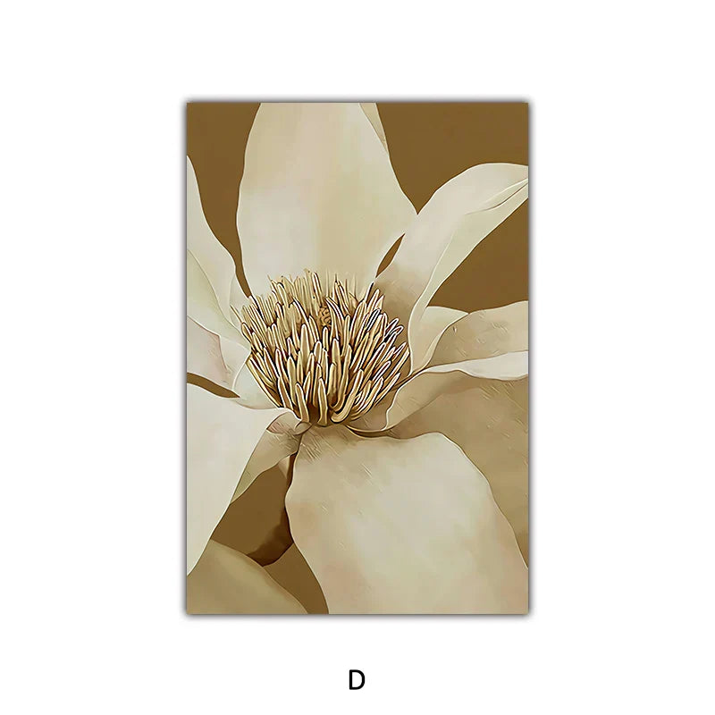 Abstract Floral Large Wall Art Canvas Prints Modern Botanical Poster For Living Room Dining Room Bedroom Art Decor