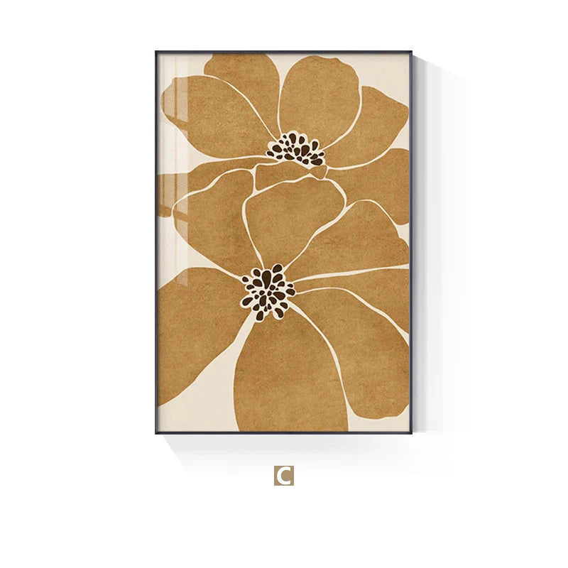 Big Floral Abstract Botanical Pastel Wall Art Canvas Prints For Modern Apartment Living Room Dining Room Wall Decor
