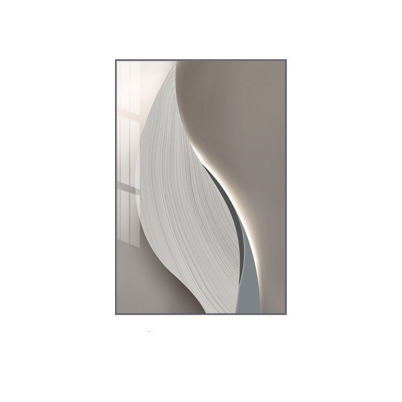 Abstract Gray Beige Wall Art Fine Art Canvas Prints Poster For Modern Apartment Living Room Office Wall Decor