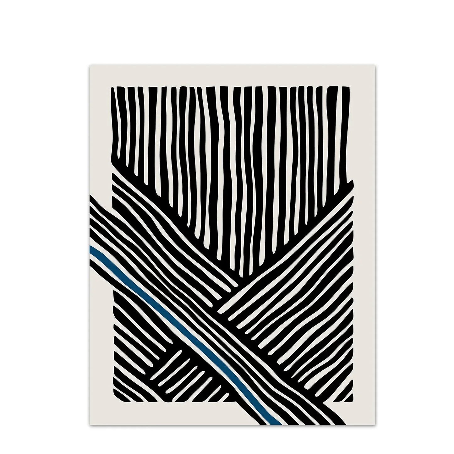 Blue Black Minimalist Geometric Line Art Wall Art Canvas Prints Inspirational Quote Poster For Living Room Bedroom Home Office Decor