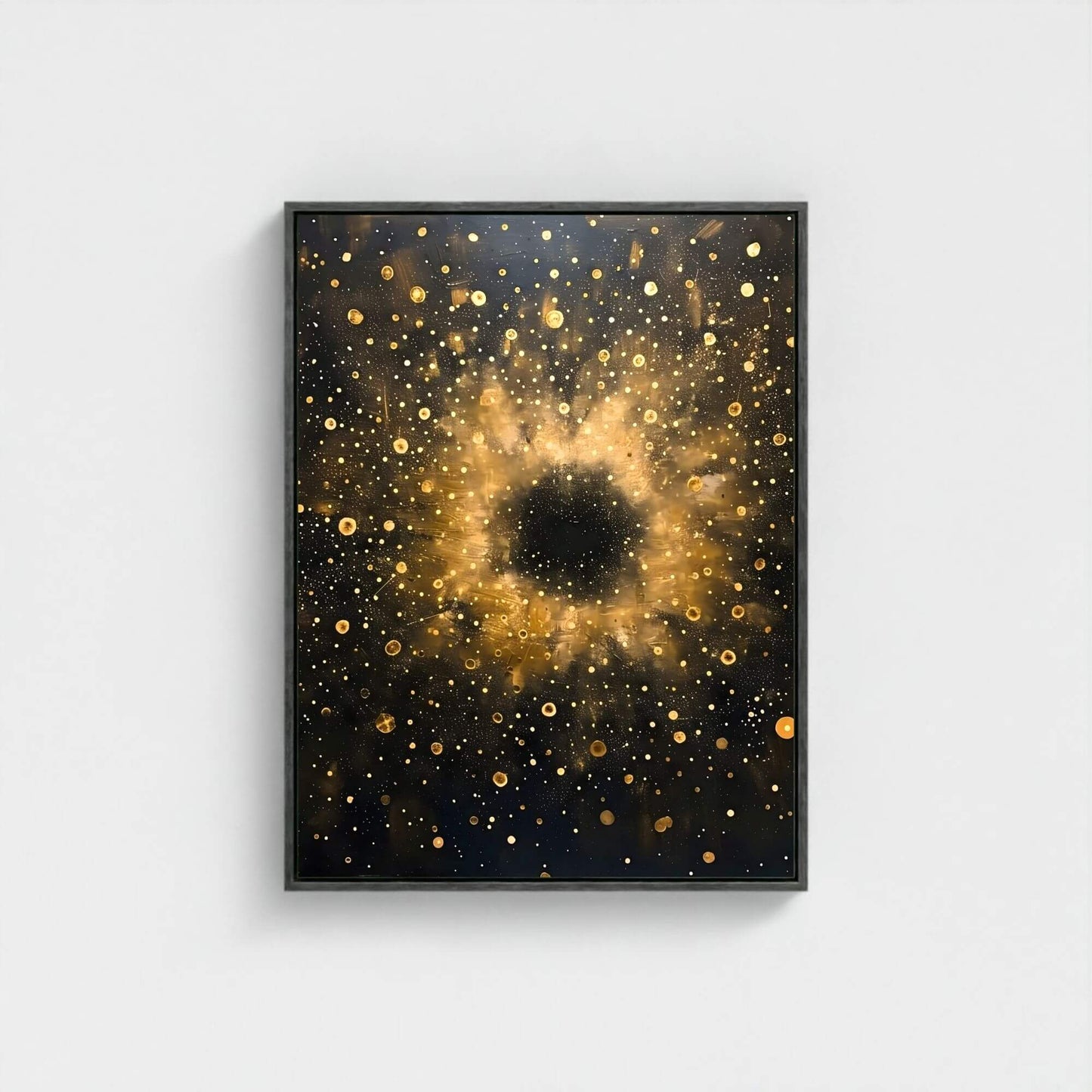 William Morris Abstract Galaxy Framed Wall Art Canvas Print - Vintage Cosmic Gold Space Artwork