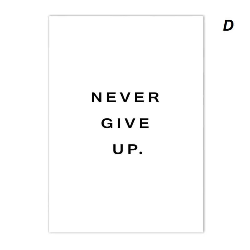 Yes You Can Motivational Minimalist Black White Canvas Print Wall Art For Nordic Living Room Office Wall Décor