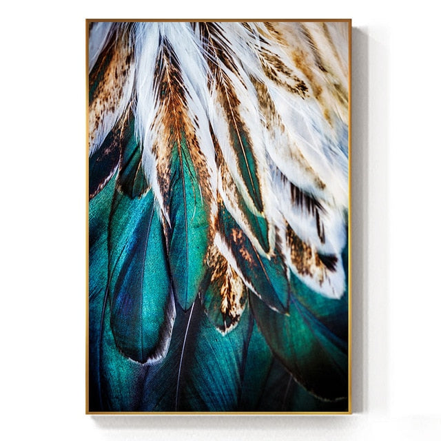 Abstract Feathers Wall Art Canvas Prints Luxury Pictures For Living Room Bedroom Modern Interior Decor