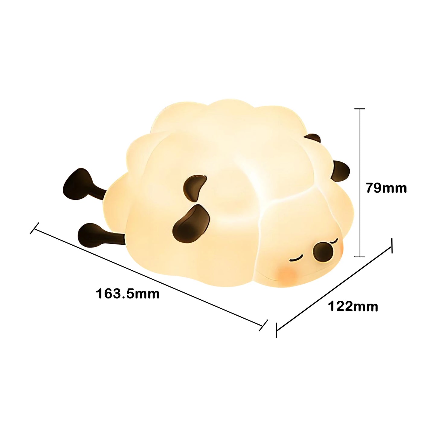 Cute Sheep Silicone Lamp Squishy Night Light Kid Lamp