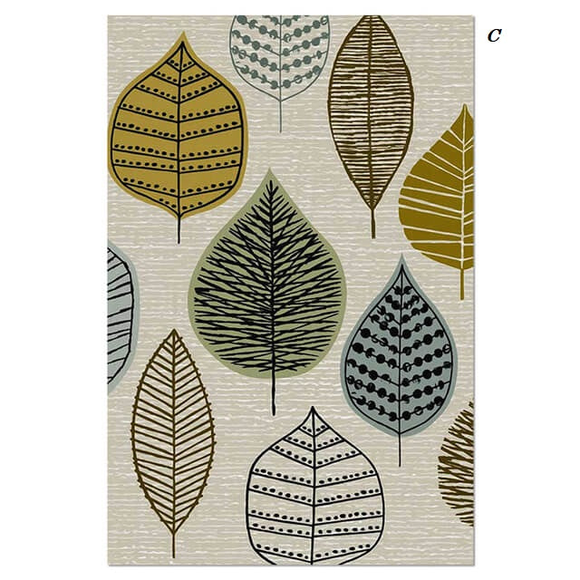 Abstract Leaves Geometric Canvas Prints | Nordic Wall Art Minimalist Poster For Modern Living Room Bedroom Office Décor