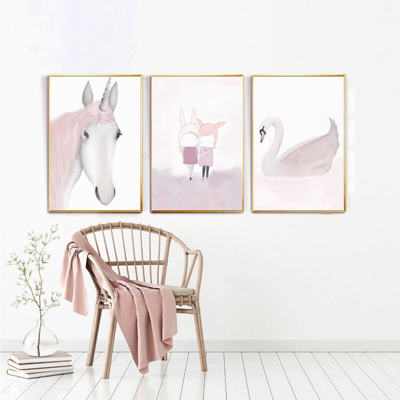Cartoon Unicorn Canvas Print