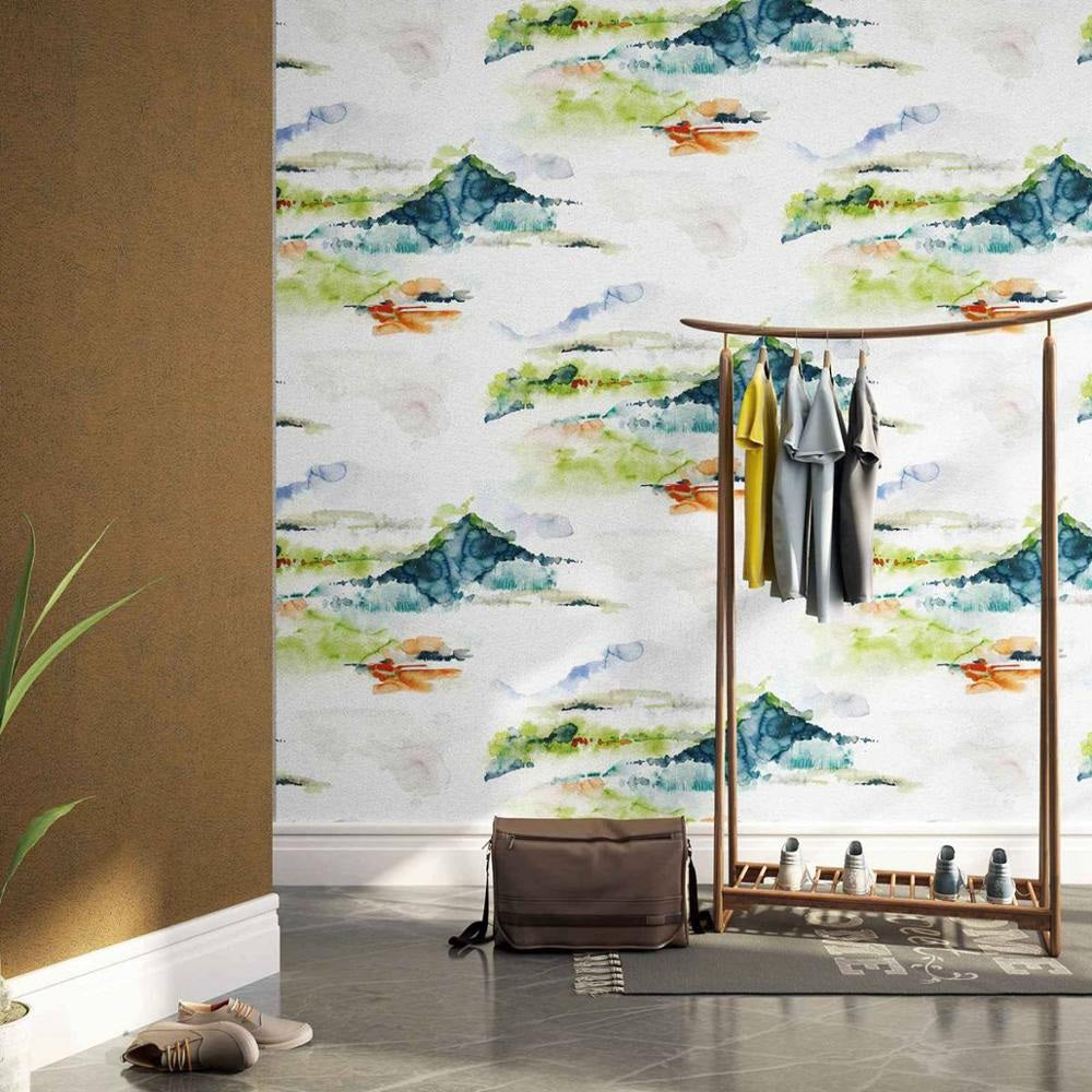 Colorful Mountains Mural Wallpaper (SqM)