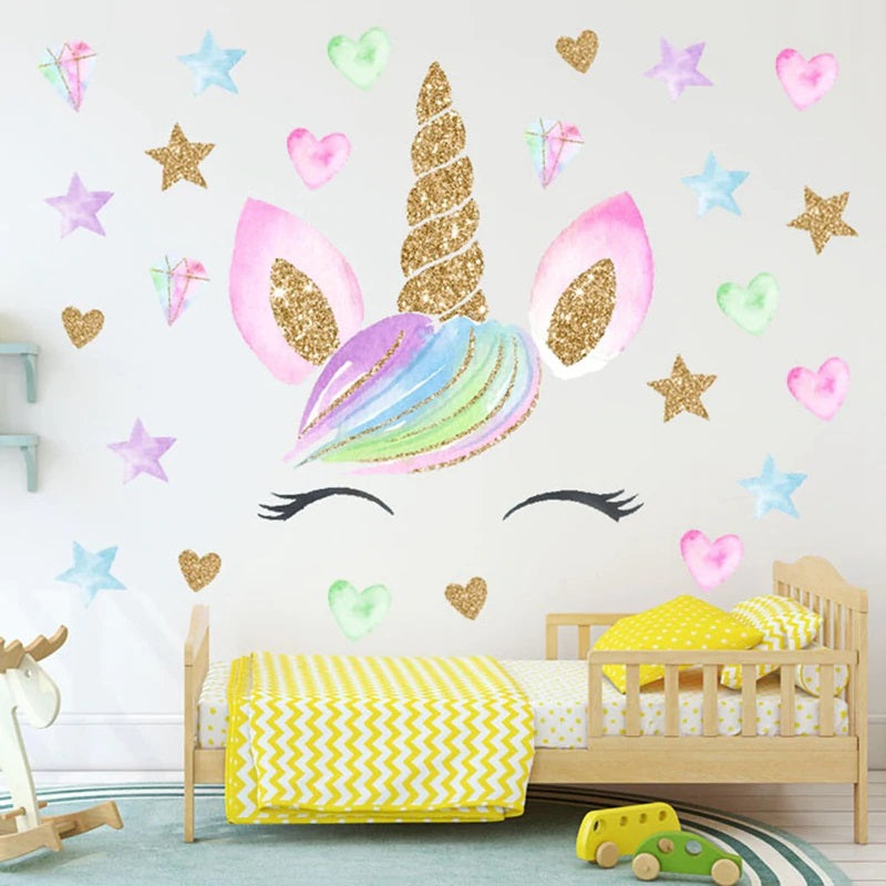 Colorful Unicorn Wall Decal – DIVEROS
