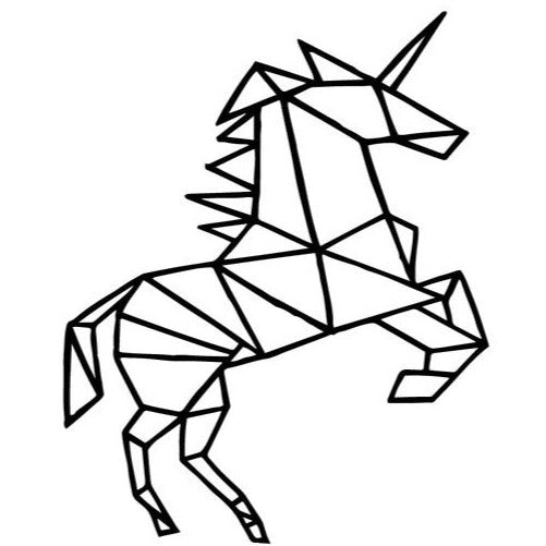 Nordic Geometric Unicorn Wall Decal