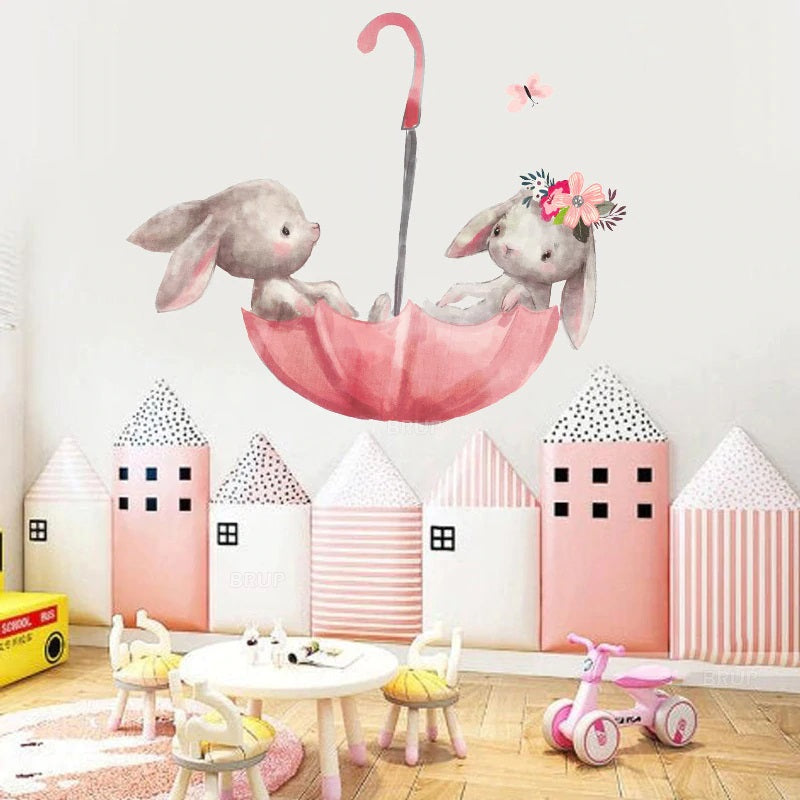 Cute Bunnies Wall Decal