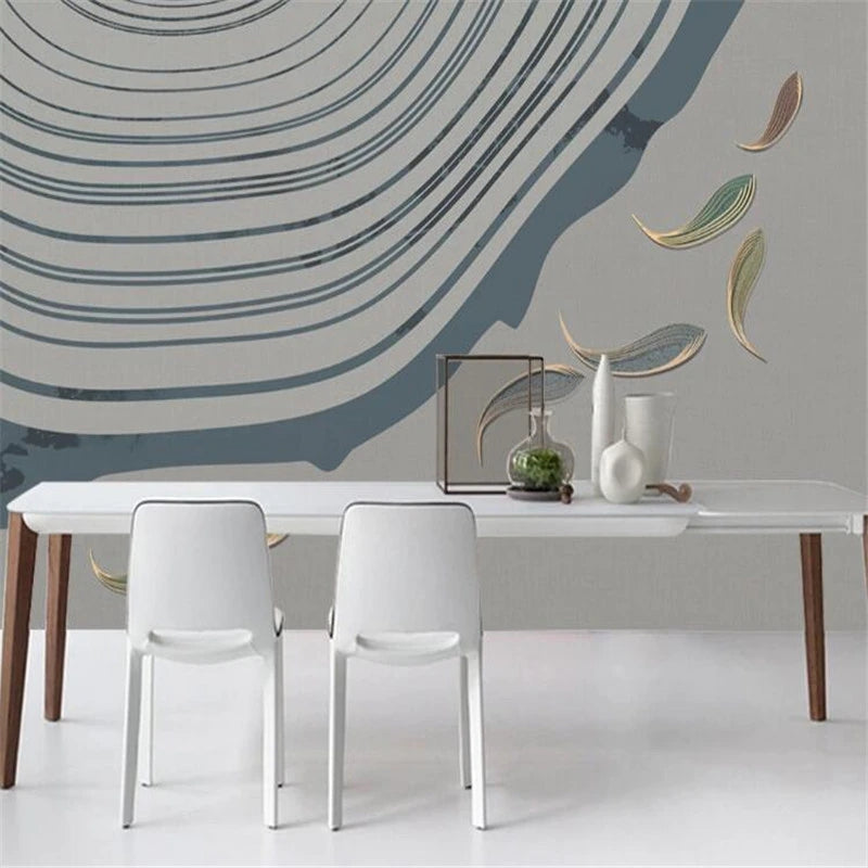 Abstract Annual Ring Mural Wallpaper (SqM)
