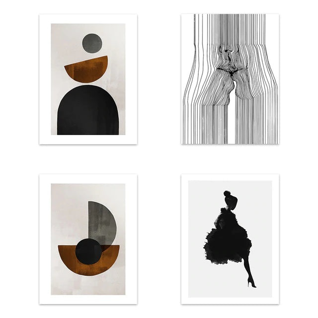 Golden Grey Shades Canvas Print