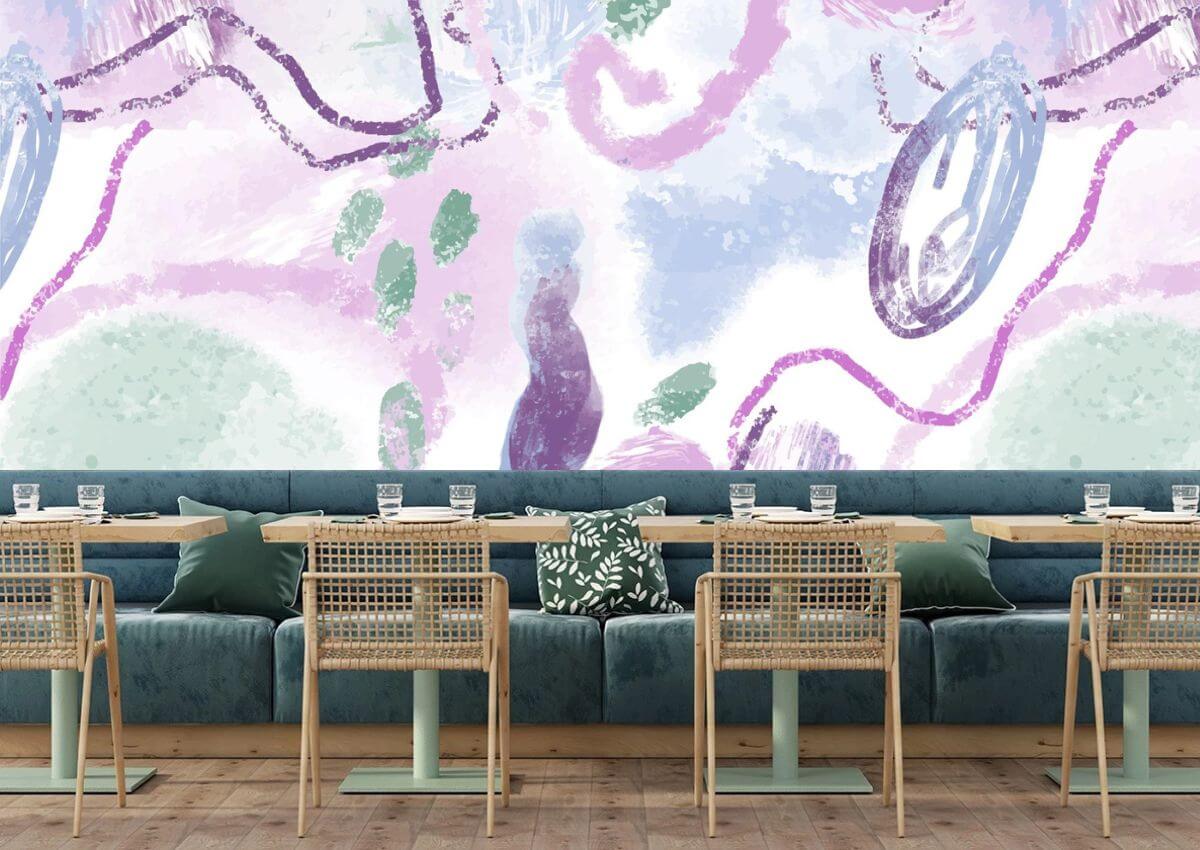 Abstract Lavender Mural Wallpaper (SqM)