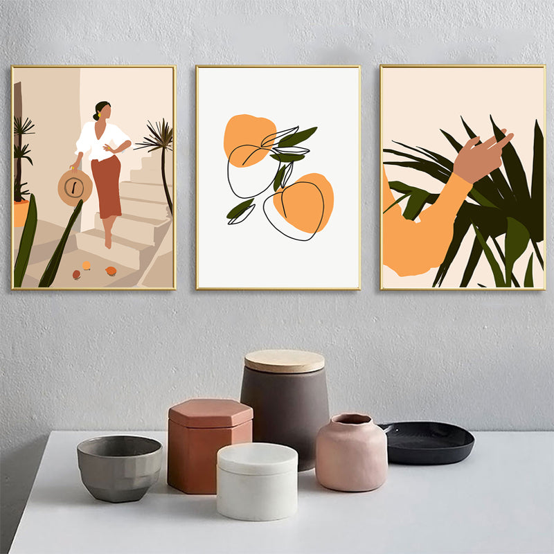 Abstract Apricots Canvas Print