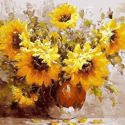 DIY Paint By Numbers - Yellow Flowers Painting Canvas – DIVEROS