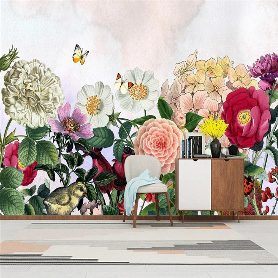 Buy Floral Garden Wall Mural (SqM) at 20% off – DIVEROS