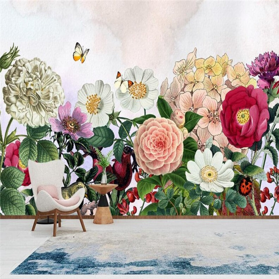 Floral Garden Wall Mural (SqM)