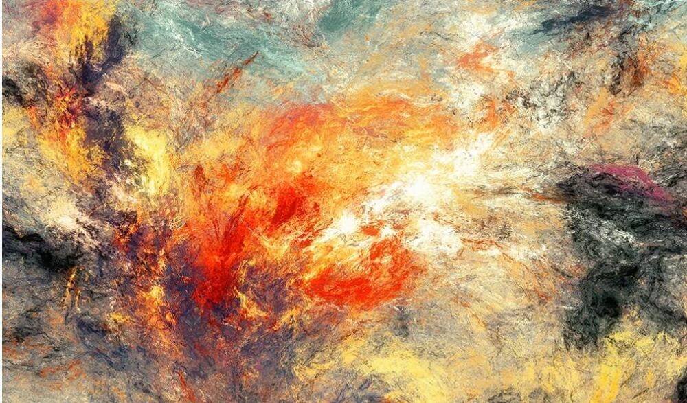 Dance of Colors Modern Abstract Mural Wallpaper (SqM)