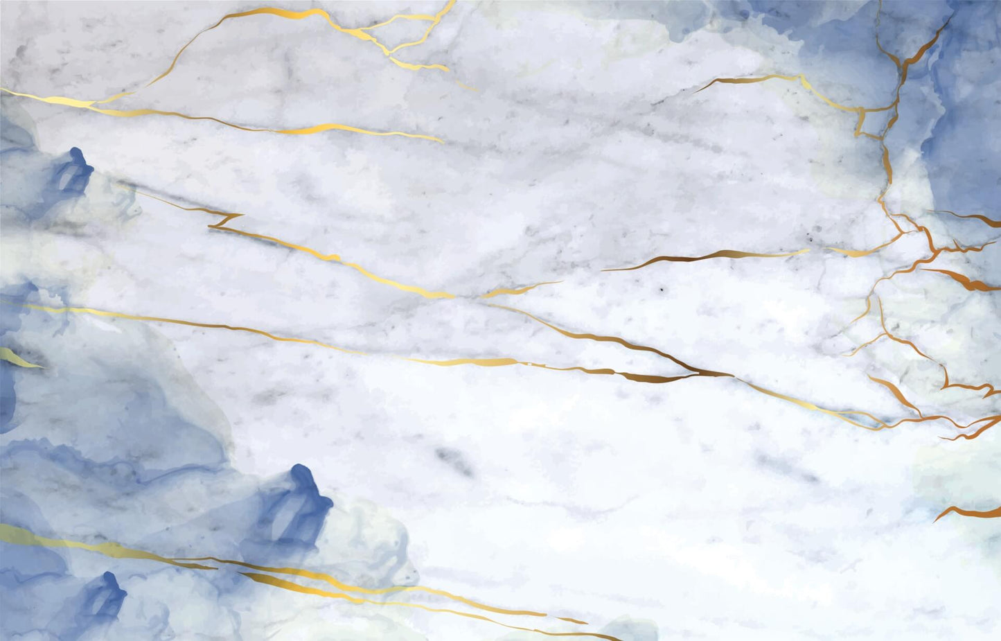 Blue and White Marble Ink Mural Wallpaper (SqM)