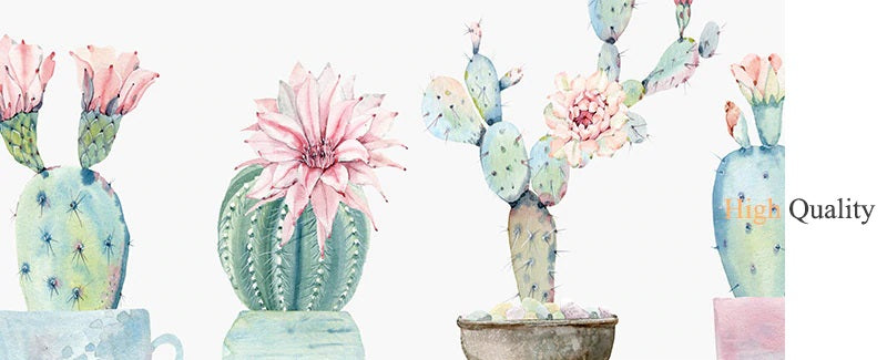 Blossom Cactus Panoramic Canvas Print