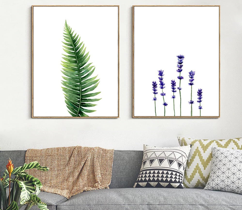 Watercolor Minimalist Plants Canvas Print