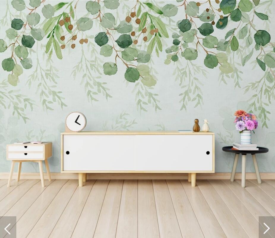 Pastel Falling Leaves Mural Wallpaper (SqM)