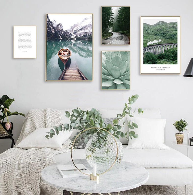 Scandinavian Forest Road Canvas Print