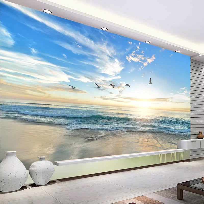 Seagull Flight Photo Mural Wallpaper (SqM)