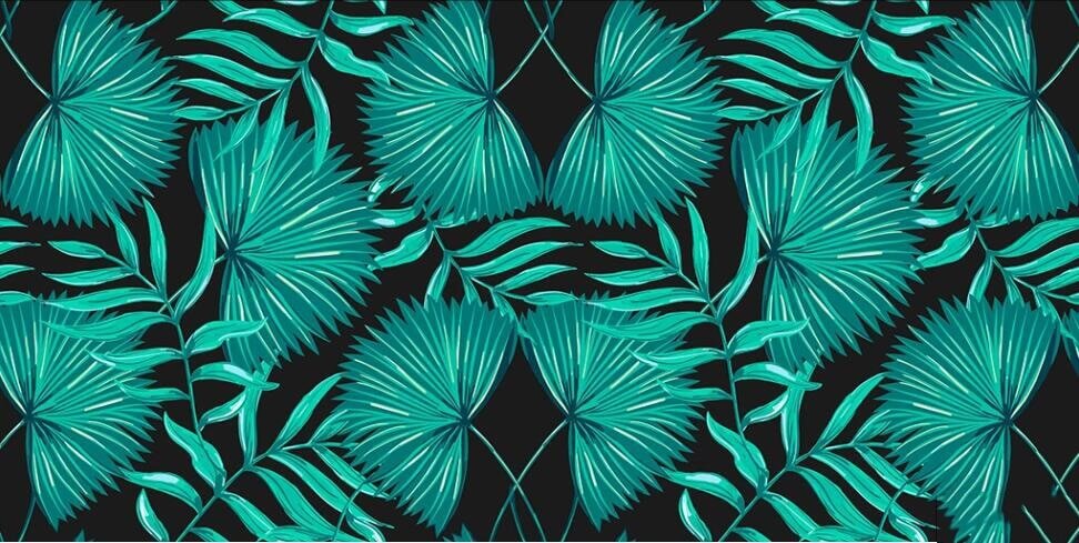 Tropical Herbs Dark Mural Wallpaper (SqM)