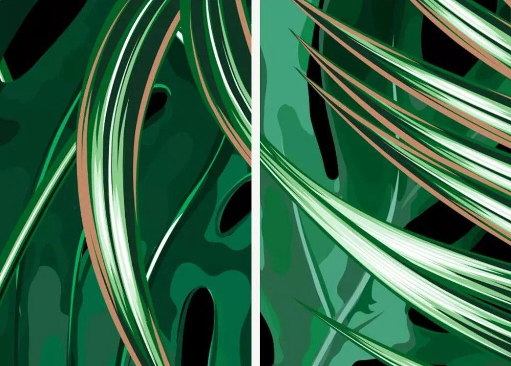 Tropical Rainforest Banana Leaves Wall Mural (SqM)