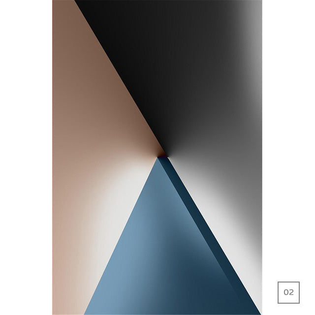 Minimalist Dark Geometric Gradients Abstract Canvas Prints | Wall Art For Modern Apartment Living Room Office Decor