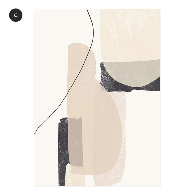 Scandinavian Abstract Neutral Color Canvas Prints Natural Hues Modern Wall Art For Living Room Dining Room Contemporary Home Decor