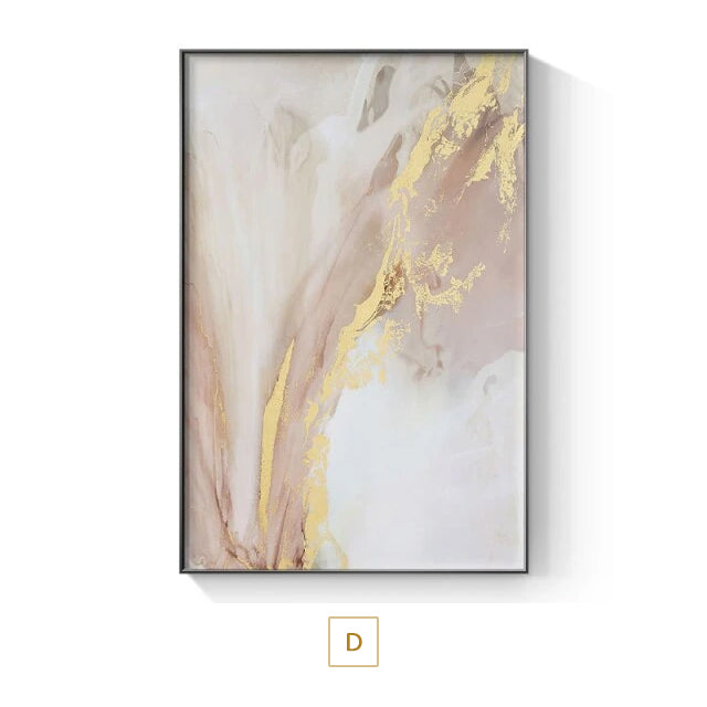 Subtle Pink Abstract Canvas Prints For Bedroom Living Room Modern Scandinavian Interior Wall Art Decor