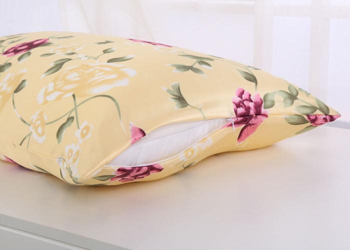 Beige Rose Mulberry Silk Pillowcase