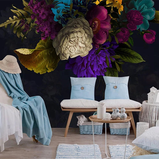 Dark wallpapers to create a statement living room