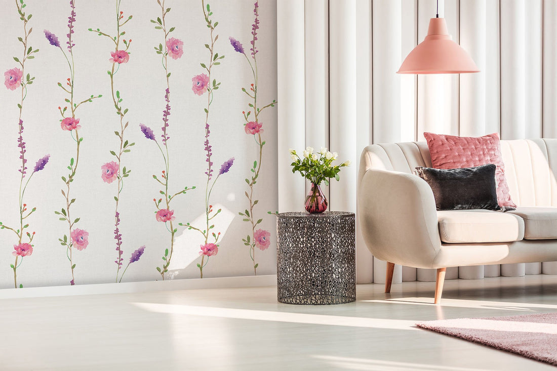 5 Wallpapers to create a romantic pink interior