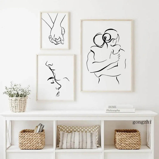 Top minimalist line art canvas designs for modern interiors