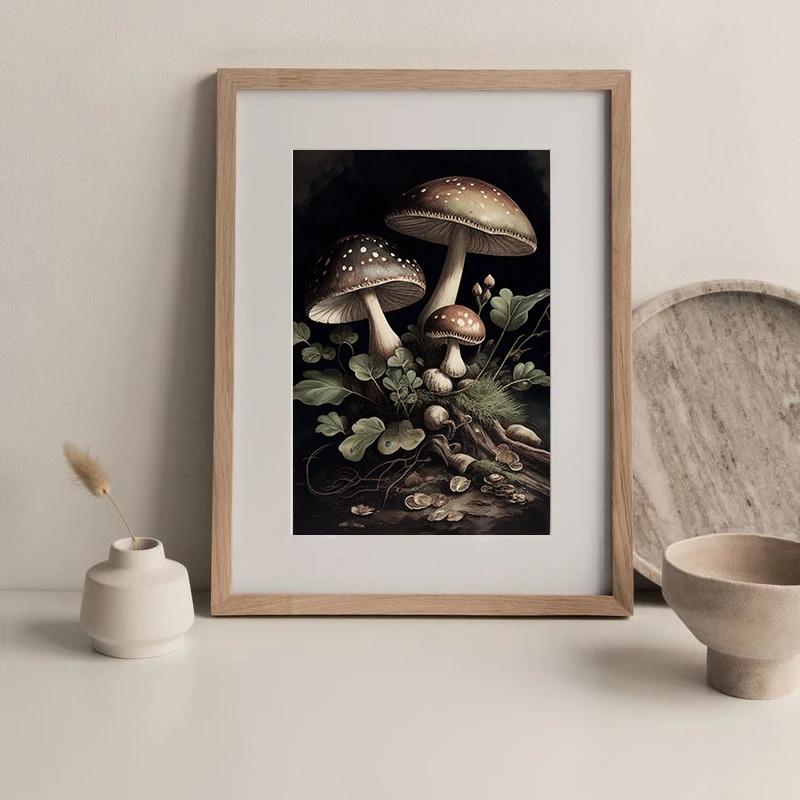 Mushroom Motifs Canvas