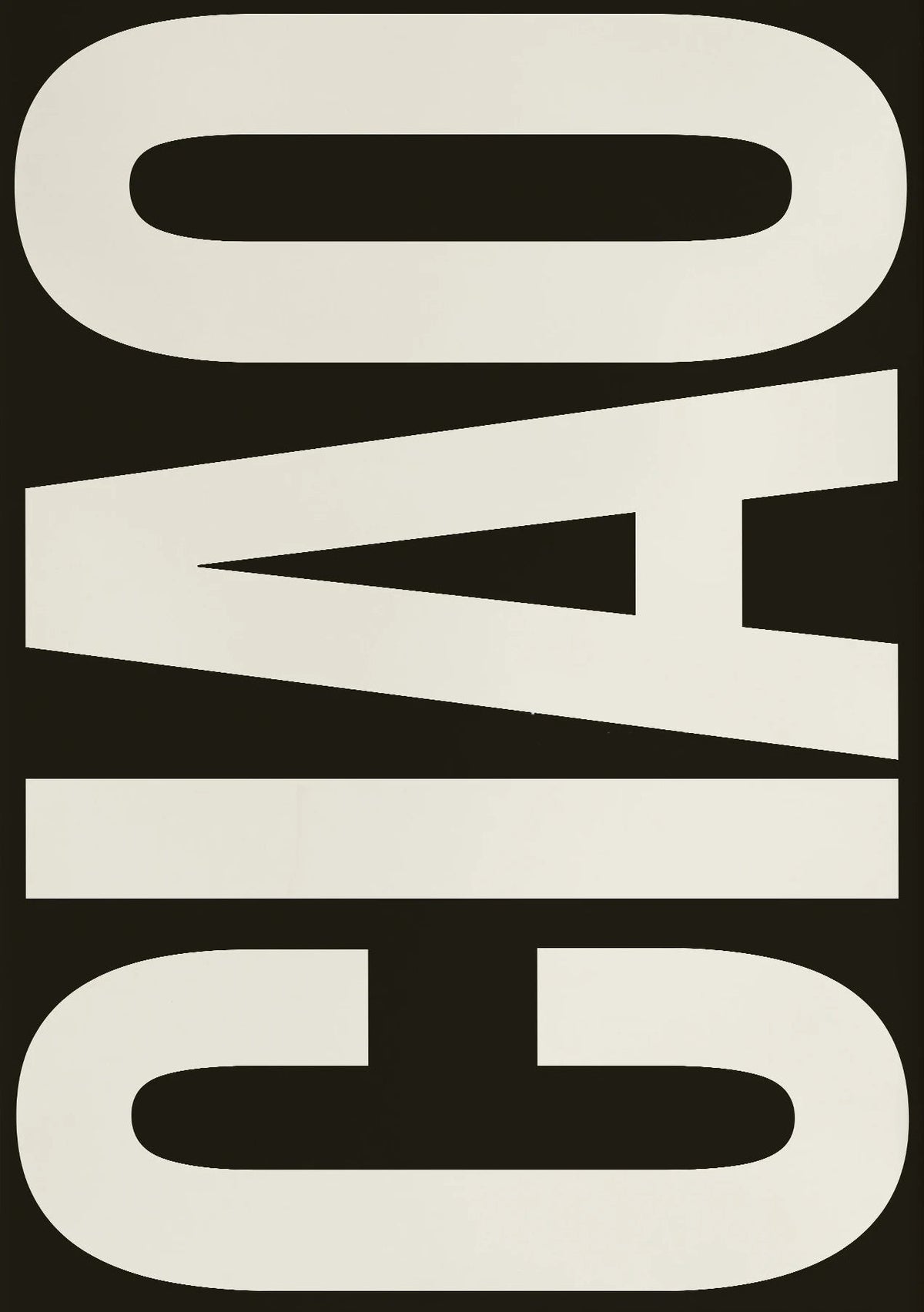 Black and white text design with 'CIAO' on a black background