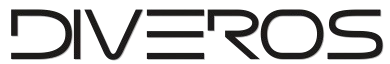 Diveros logo in black on a white background