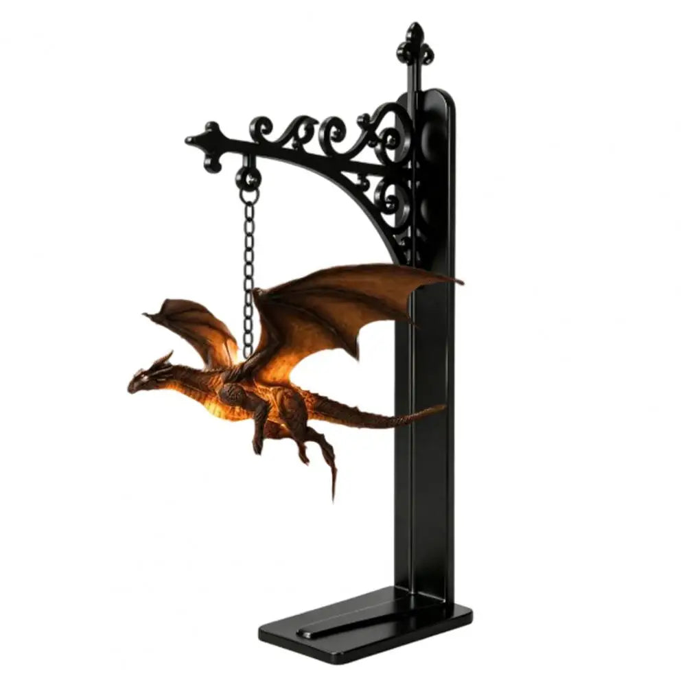 Flying Dragon Bookshelf Lamp – Magical LED Reading Nook Night Light for Fantasy Bookshelf Decor