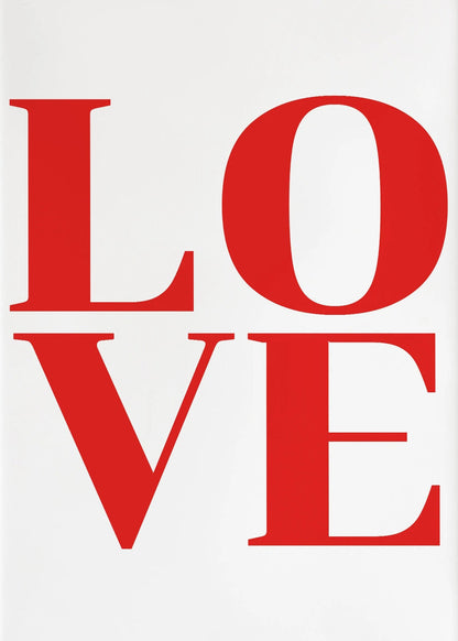 Red 'LOVE' text on a white background