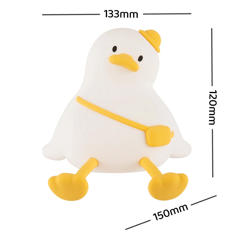 Traveling Duck Silicone Lamp Squishy Night Light Nursery Lamp