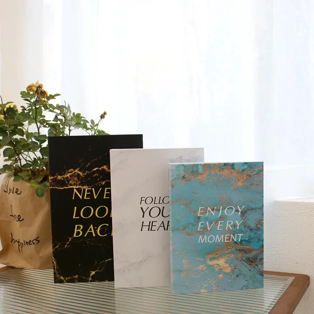 Paris Fashion Faux Book Boxes Ornament For Living Room Coffee Table Bookcase Decoration Props For Stylish Modern Luxury Home Décor (Sets of 3Pcs)